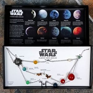 NIB Disney Star Wars Planetary 3-Layer Necklace to 18"